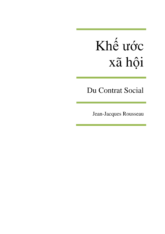 Tải Ebook Bàn Về Khế Ước Xã Hội (Jean-Jacques Rousseau) PDF